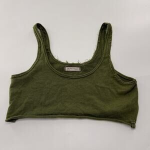 WE THE FREE Free People Crop Tank Top Sz Small Olive Green